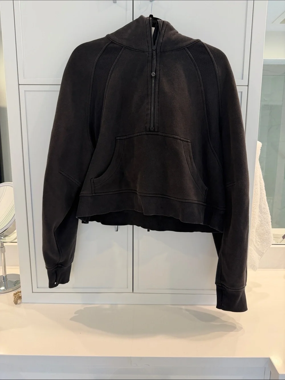 Lululemon Scuba Oversized half zip hoodie. Size M/L Black.